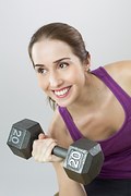 woman with dumbbells' 
